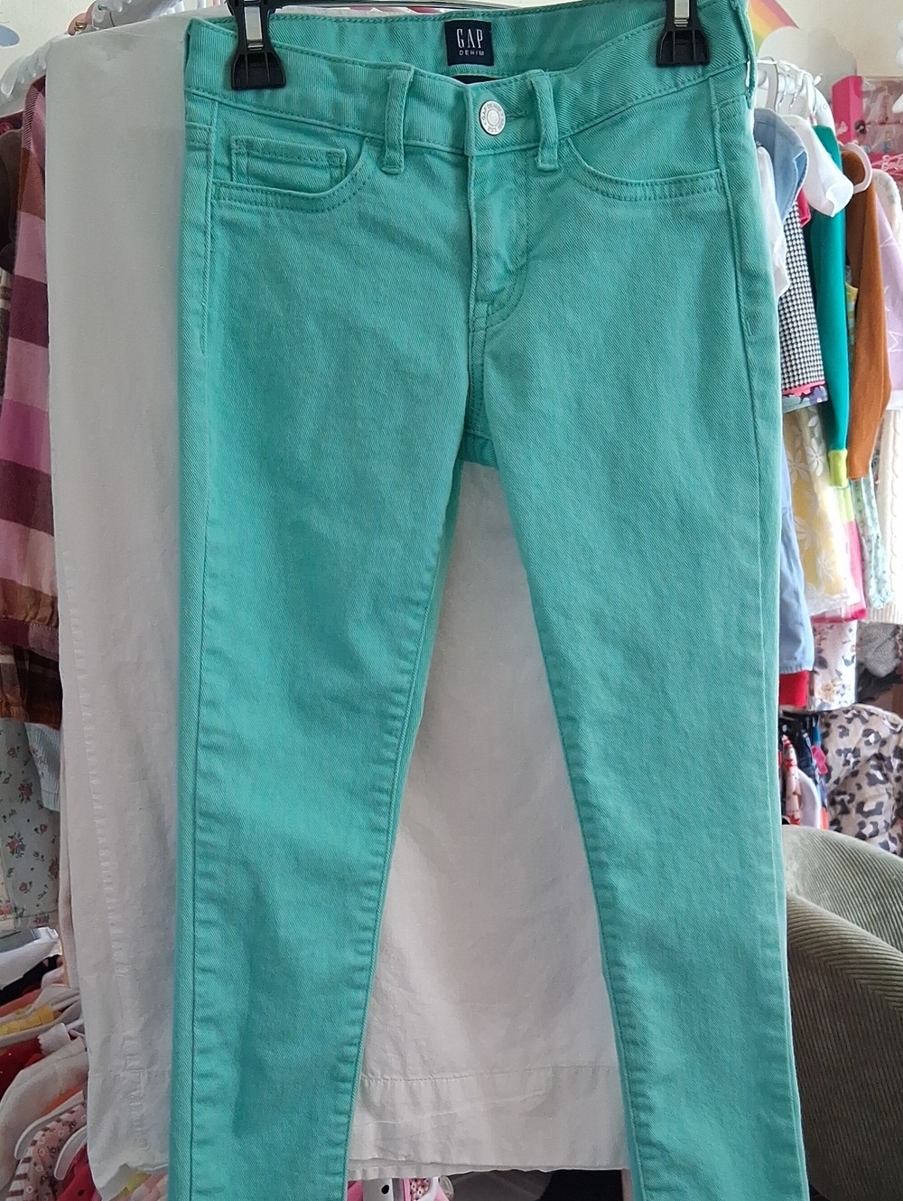 GAP Mint Green Skinny Jeans Size 8 Excelent Condition